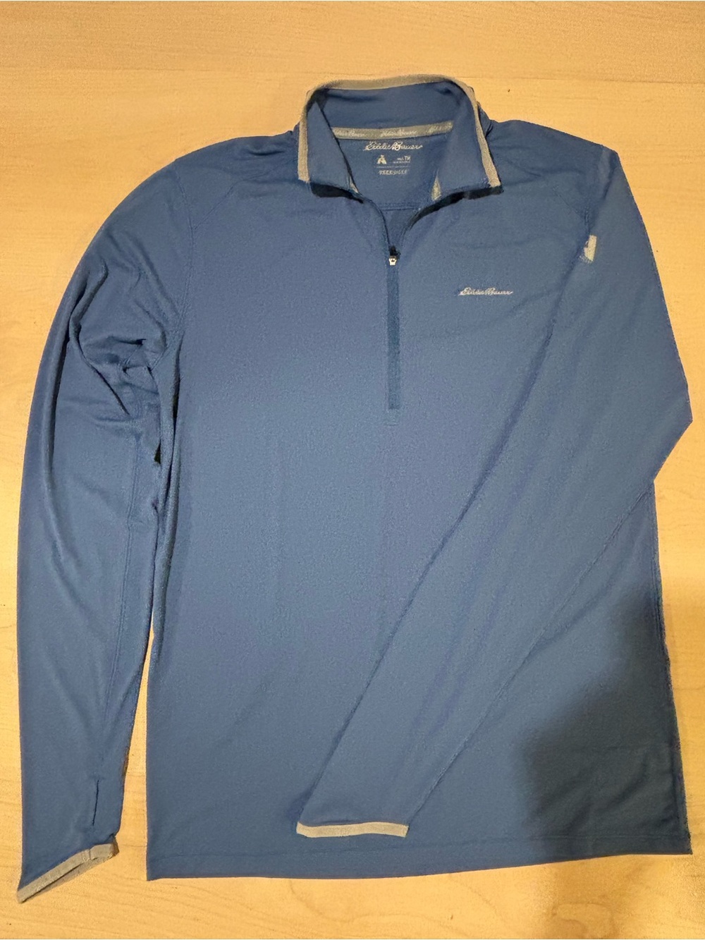 Eddie Bauer Blue Lightweight Quarter-Zip Shirt Jacket